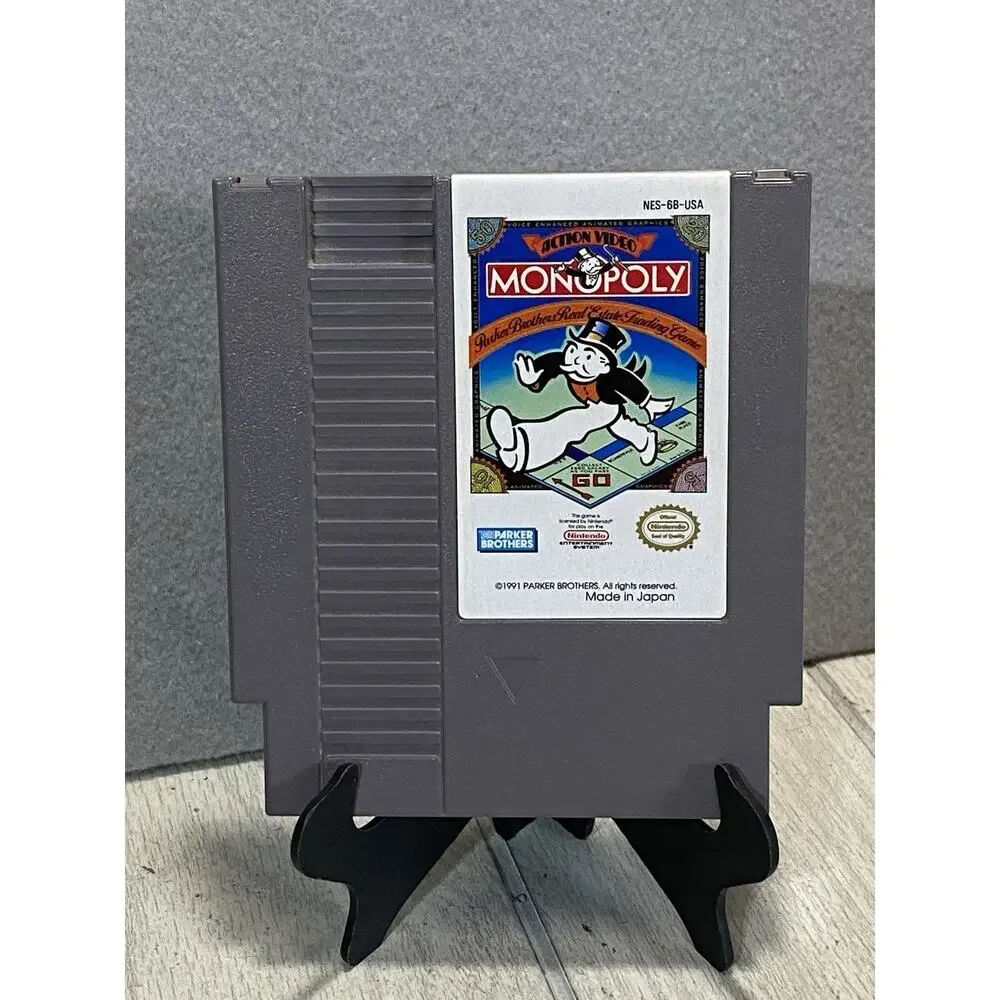 Monopoly Nintendo NES Game With Box and Map